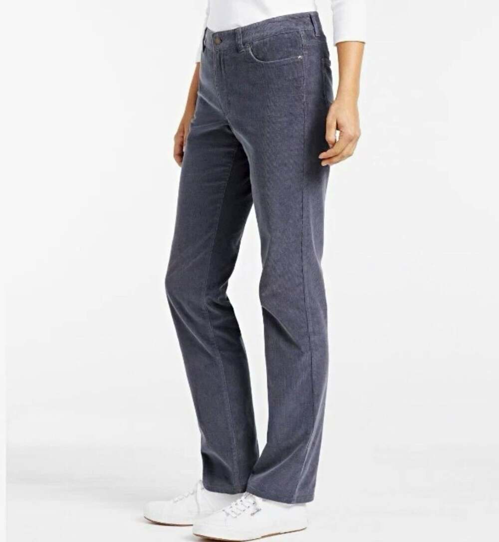 L.L. Bean Women’s Blue Corduroy Favorite Fit Straight Leg Stretch 12P